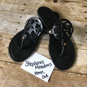 Tory Burch Black Miller Sandals size 7